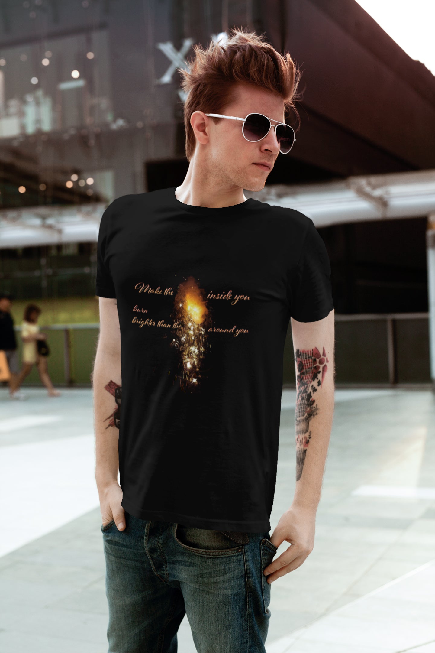 Fire Within Sommer-T-Shirt für Männer