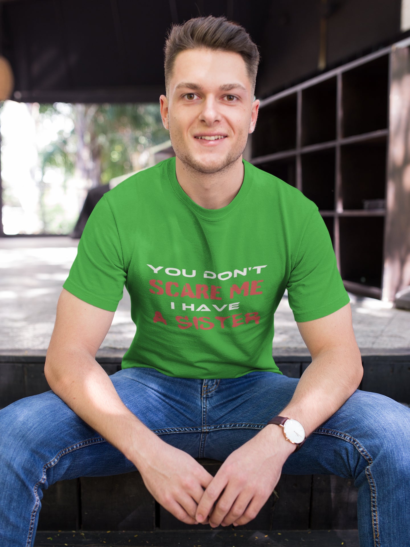 You Don't Scare Me I Have A Sister Summer T-shirt for Men