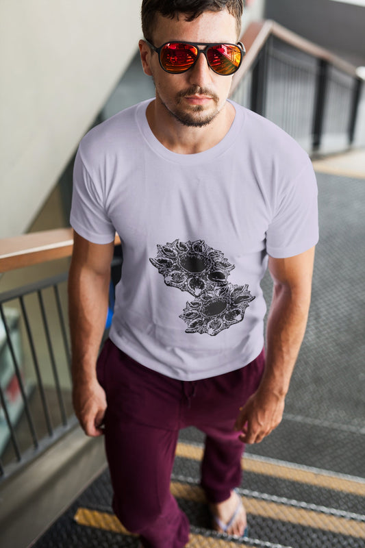 Schwarz-weißes Diya-Sommer-T-Shirt für Herren