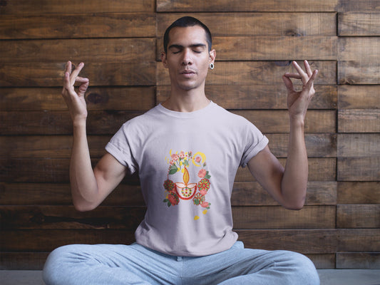 Diya Flower Sommer-T-Shirt für Männer