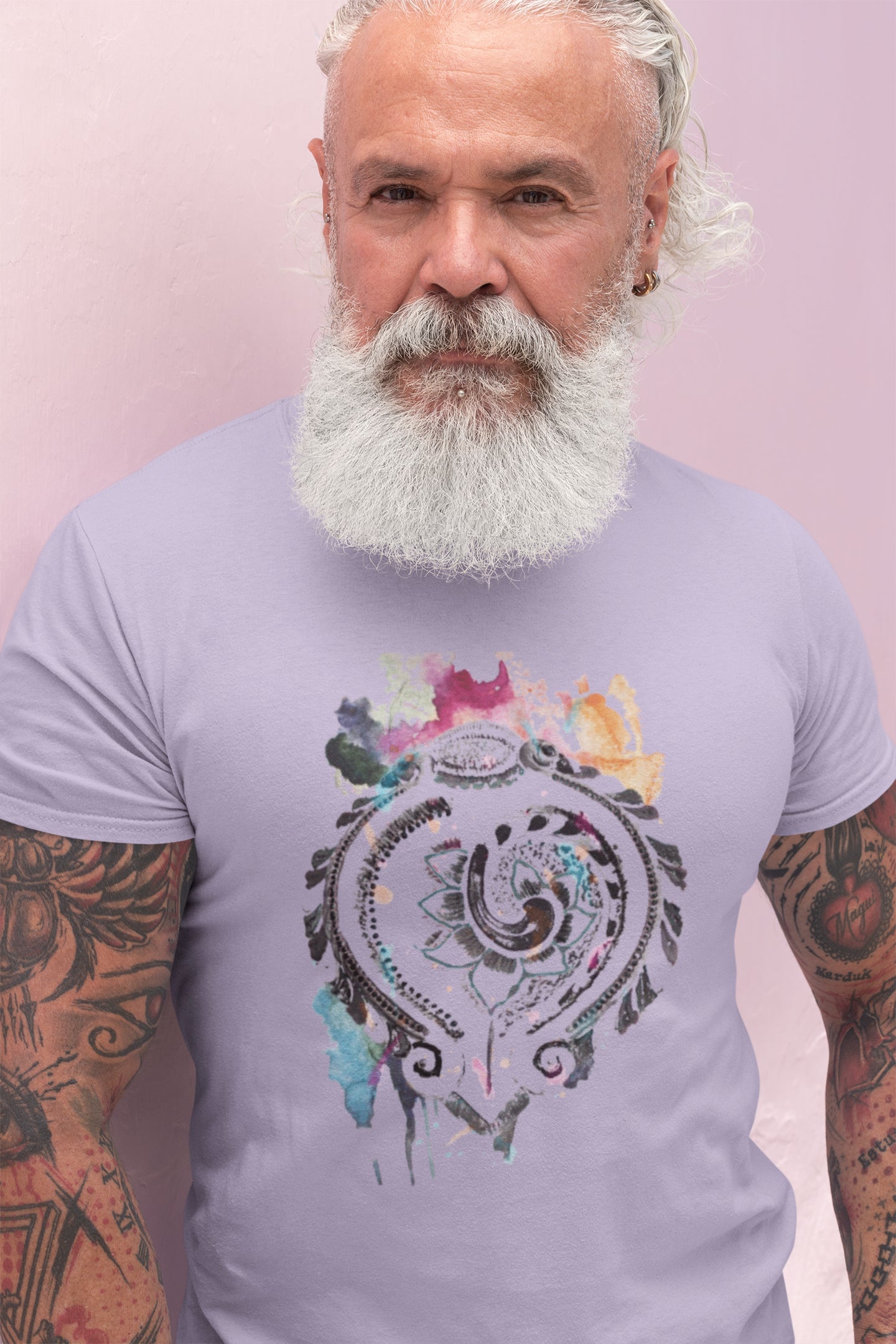 Diya Color Bleed Sommer-T-Shirt für Herren