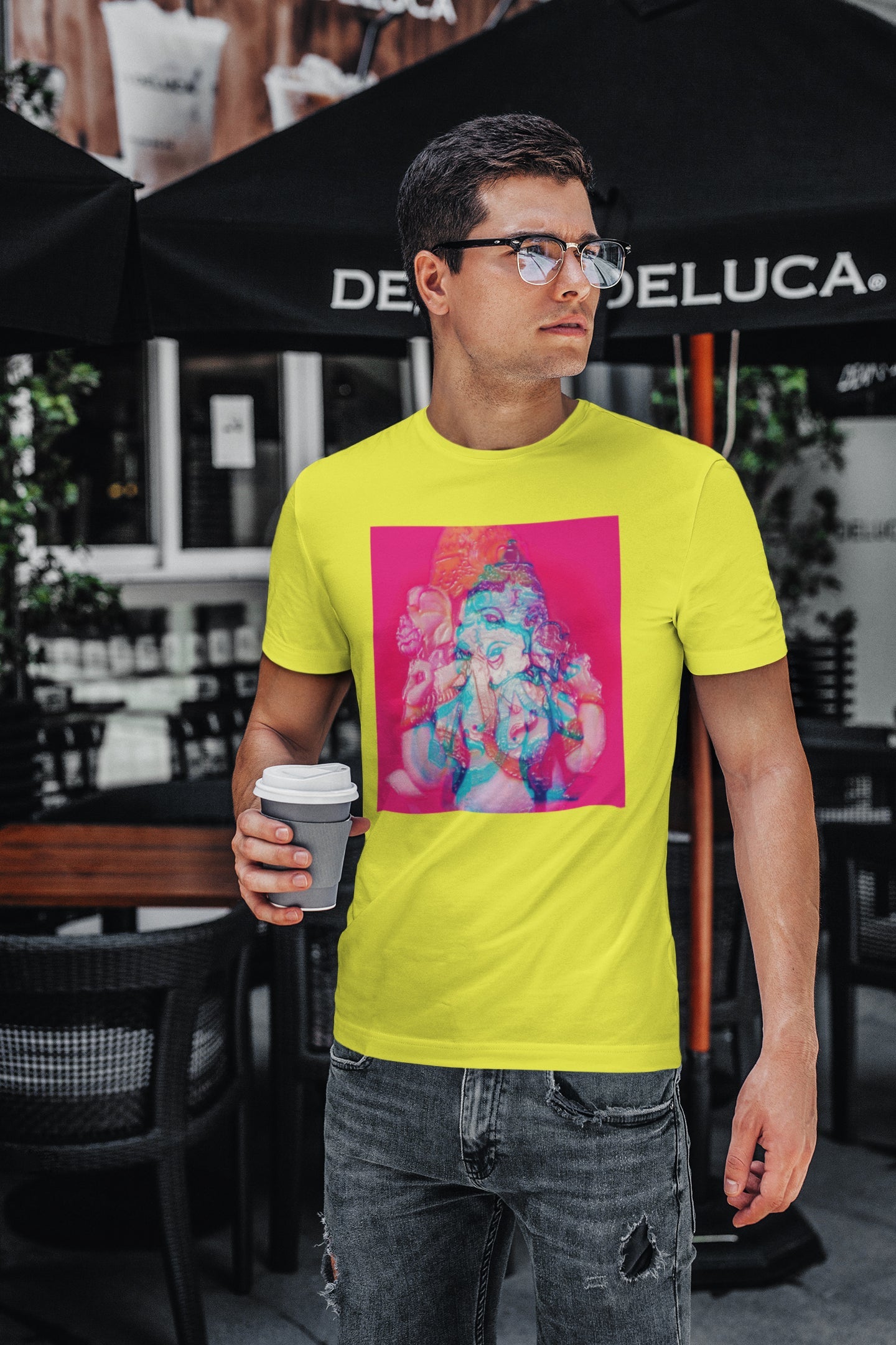 Embossed Ganpati Summer T-shirt for Men