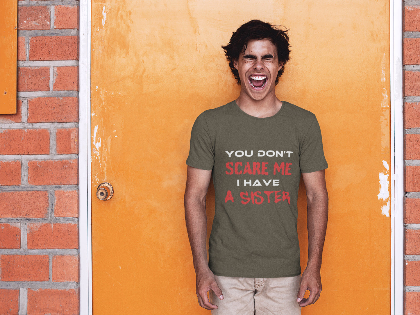 You Don't Scare Me I Have A Sister Summer T-shirt for Men