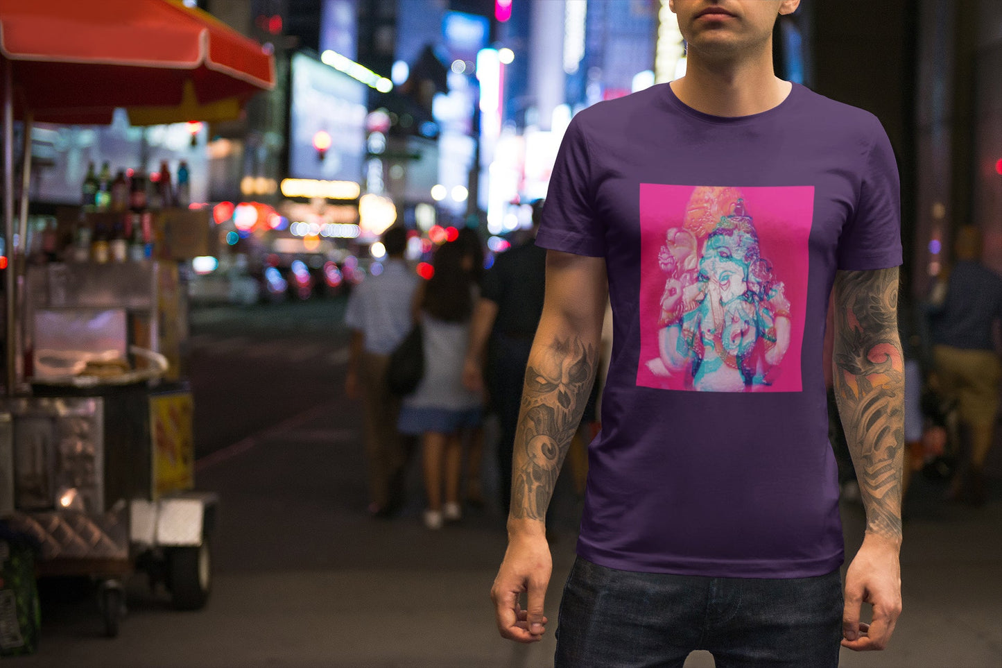 Embossed Ganpati Summer T-shirt for Men
