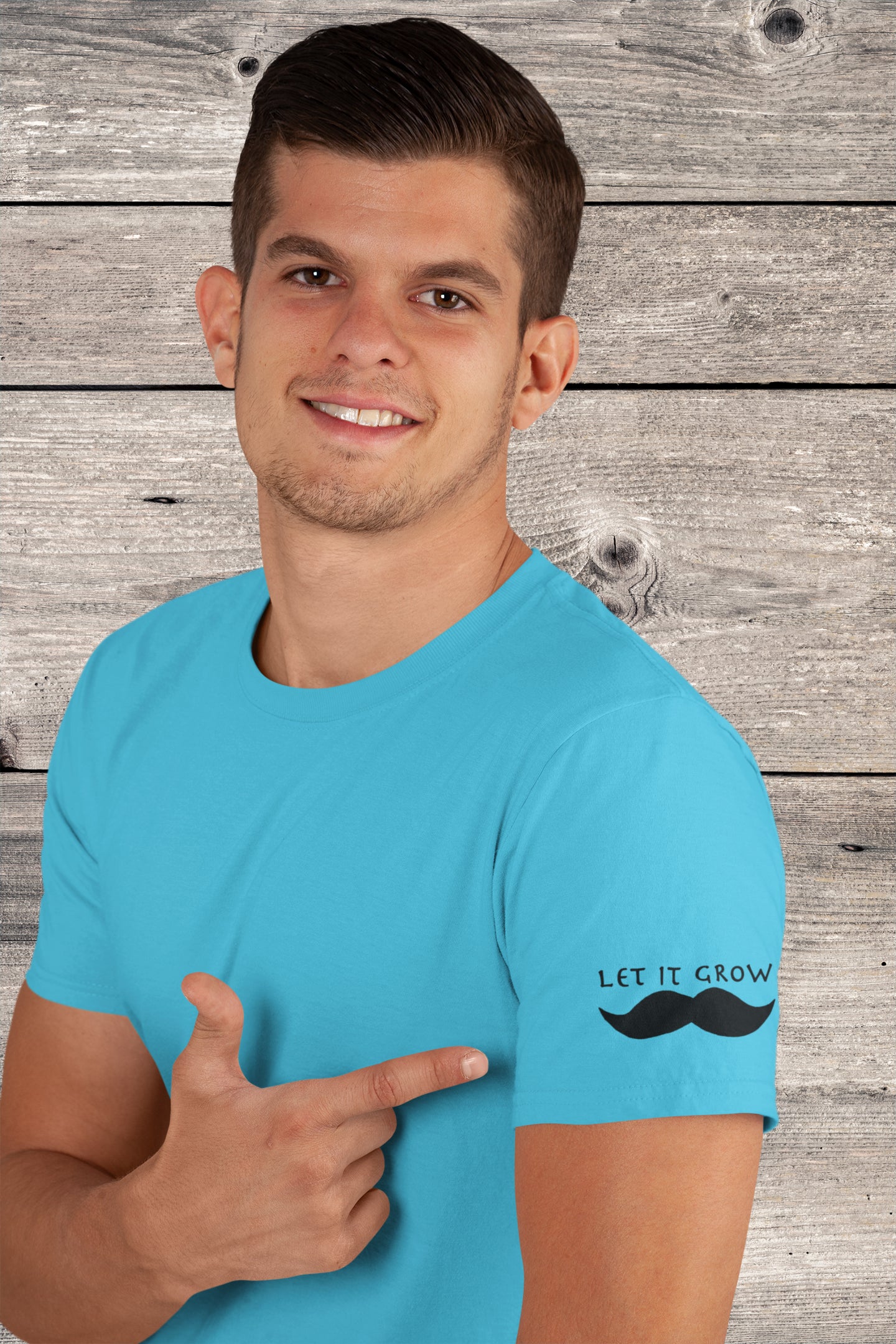 „Let It Grow“-Sommer-T-Shirt mit Aufdruck auf dem linken Ärmel für Herren
