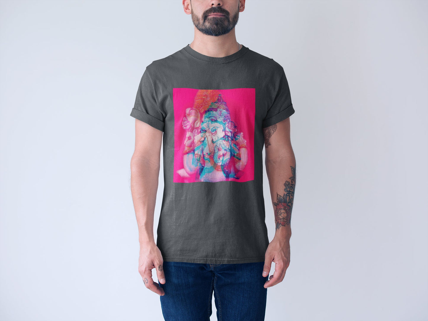Embossed Ganpati Summer T-shirt for Men