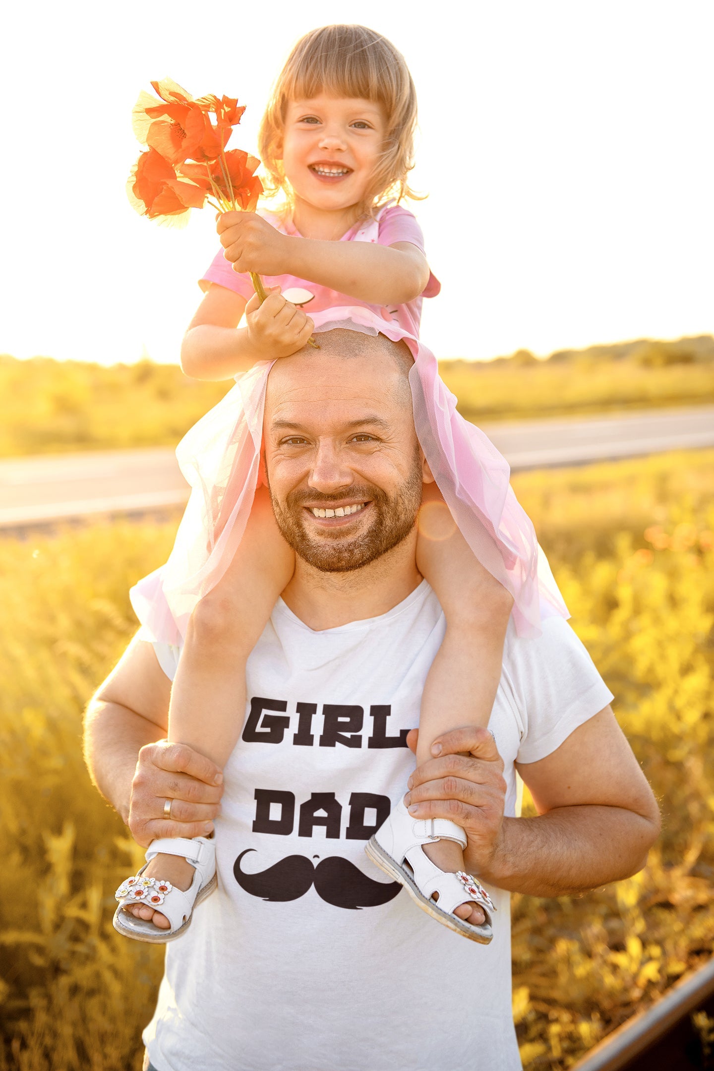 Mädchen-Papa-Sommer-T-Shirt für Männer