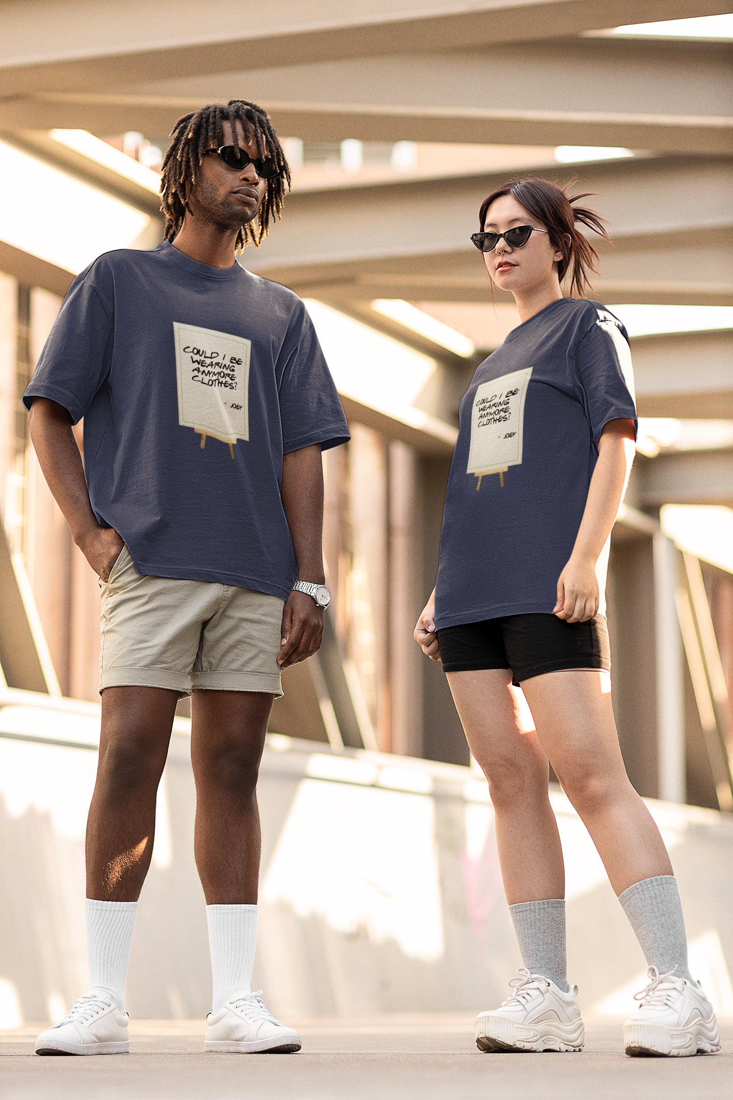 F.R.I.E.N.D.S. Joey Could I Be Wearing Any More Clothes Unisex Oversized T-shirt