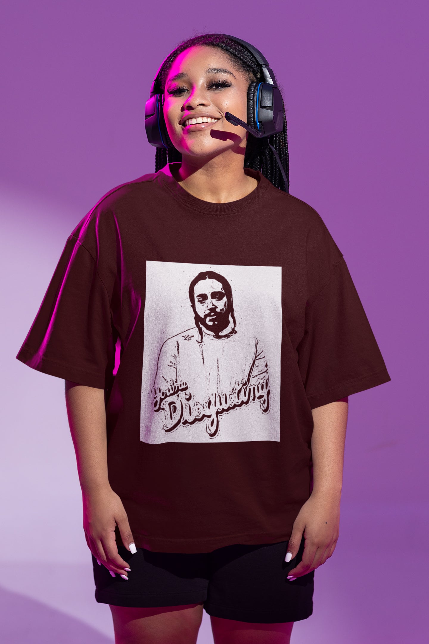 Post Malone You're Disgusting White Print Unisex Oversized T-shirt