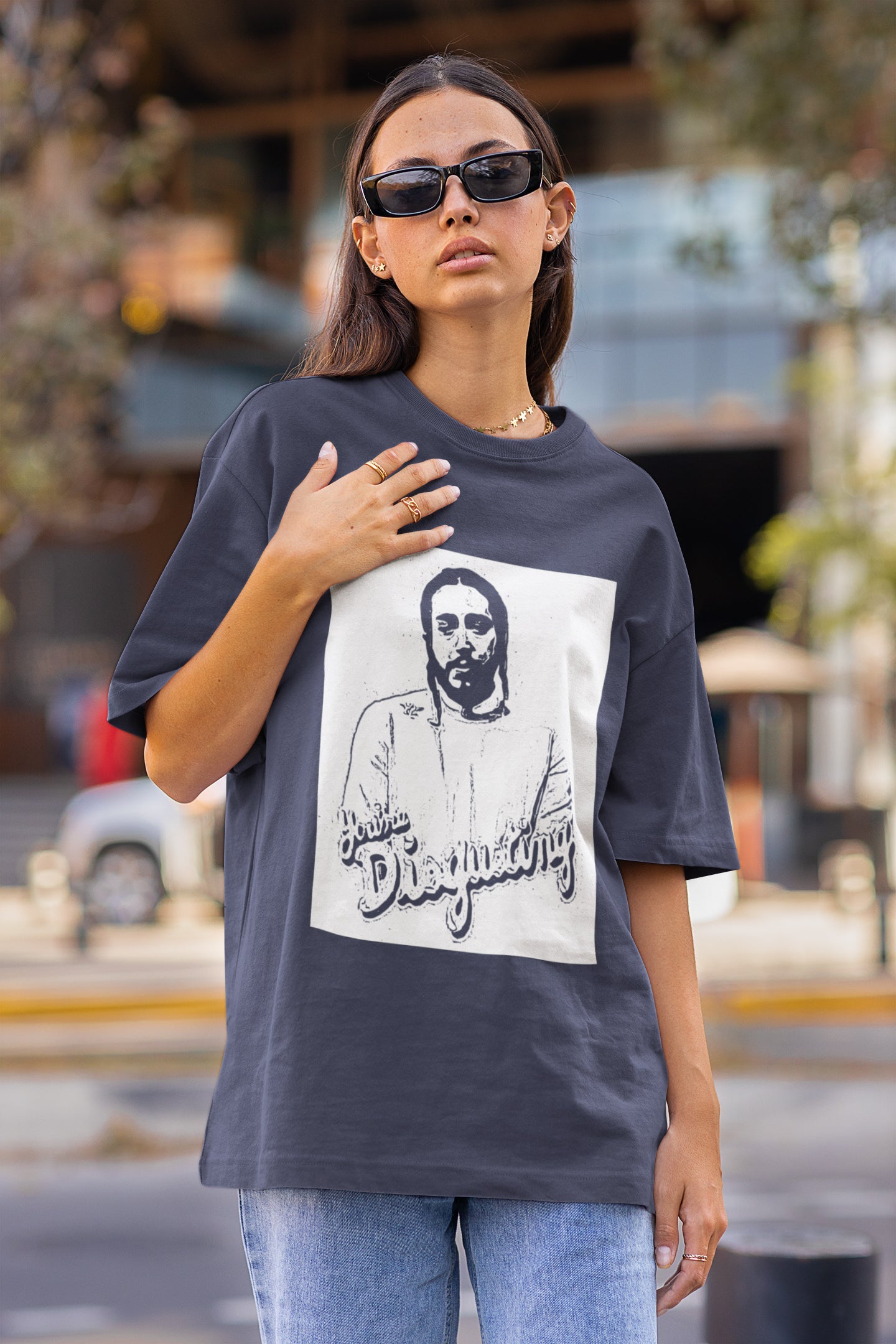 Post Malone You're Disgusting White Print Unisex Oversized T-shirt
