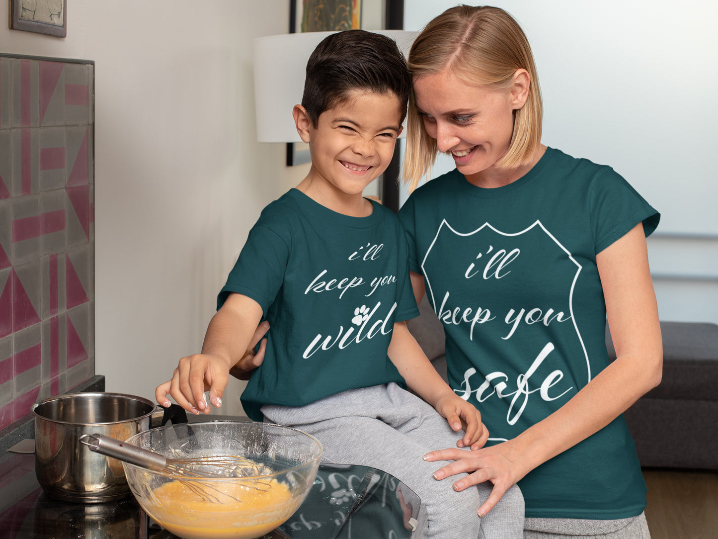 I'll Keep You Wild White Print T-shirt For Boys