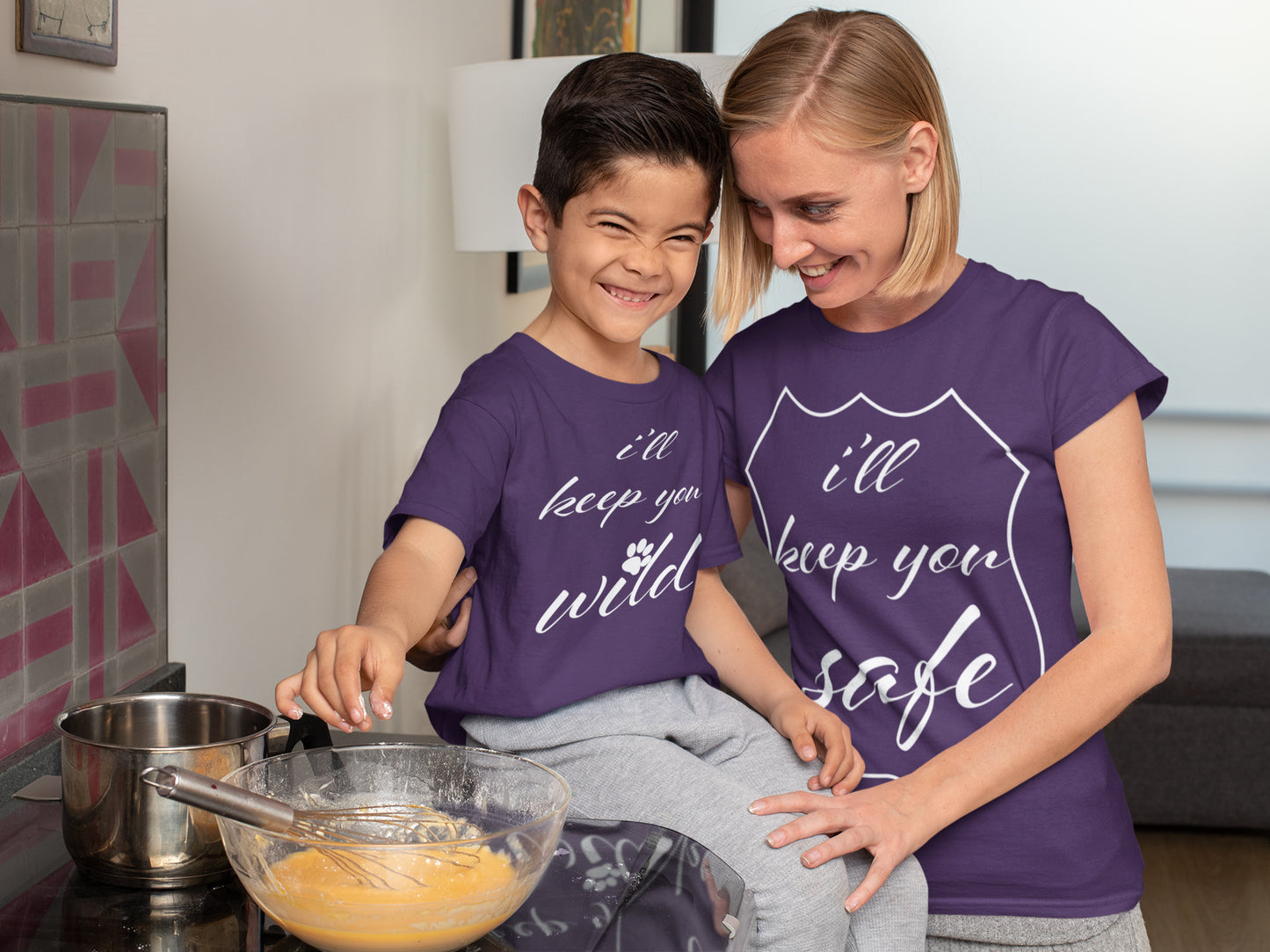 I'll Keep You Wild White Print T-shirt For Boys