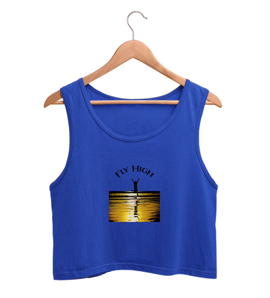 Women's Tall Cropped Muscle Tank Clay Sunrise