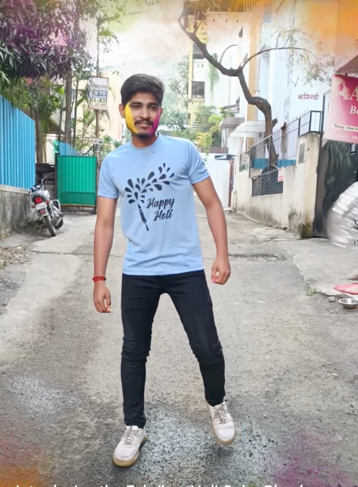 Holi Colour Bleed Polyster T-shirt