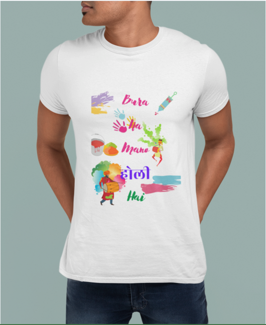 Bura Na Mano Holi Hai Dhol Sommer-T-Shirt für Herren