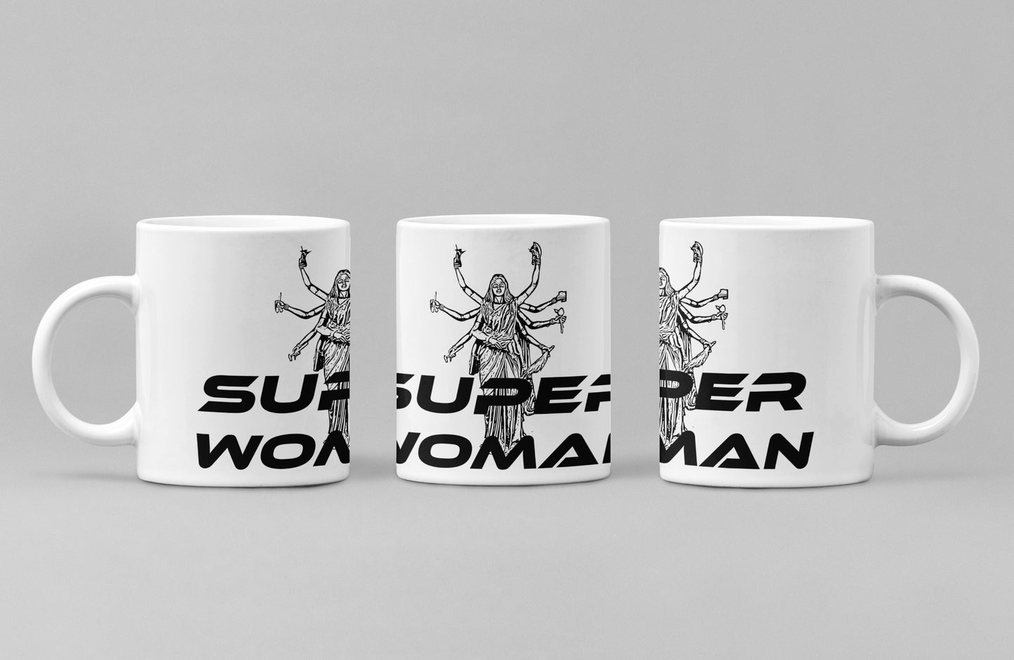 White Coffee Mug ( Super Woman Front)