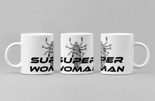 White Coffee Mug ( Super Woman Front)