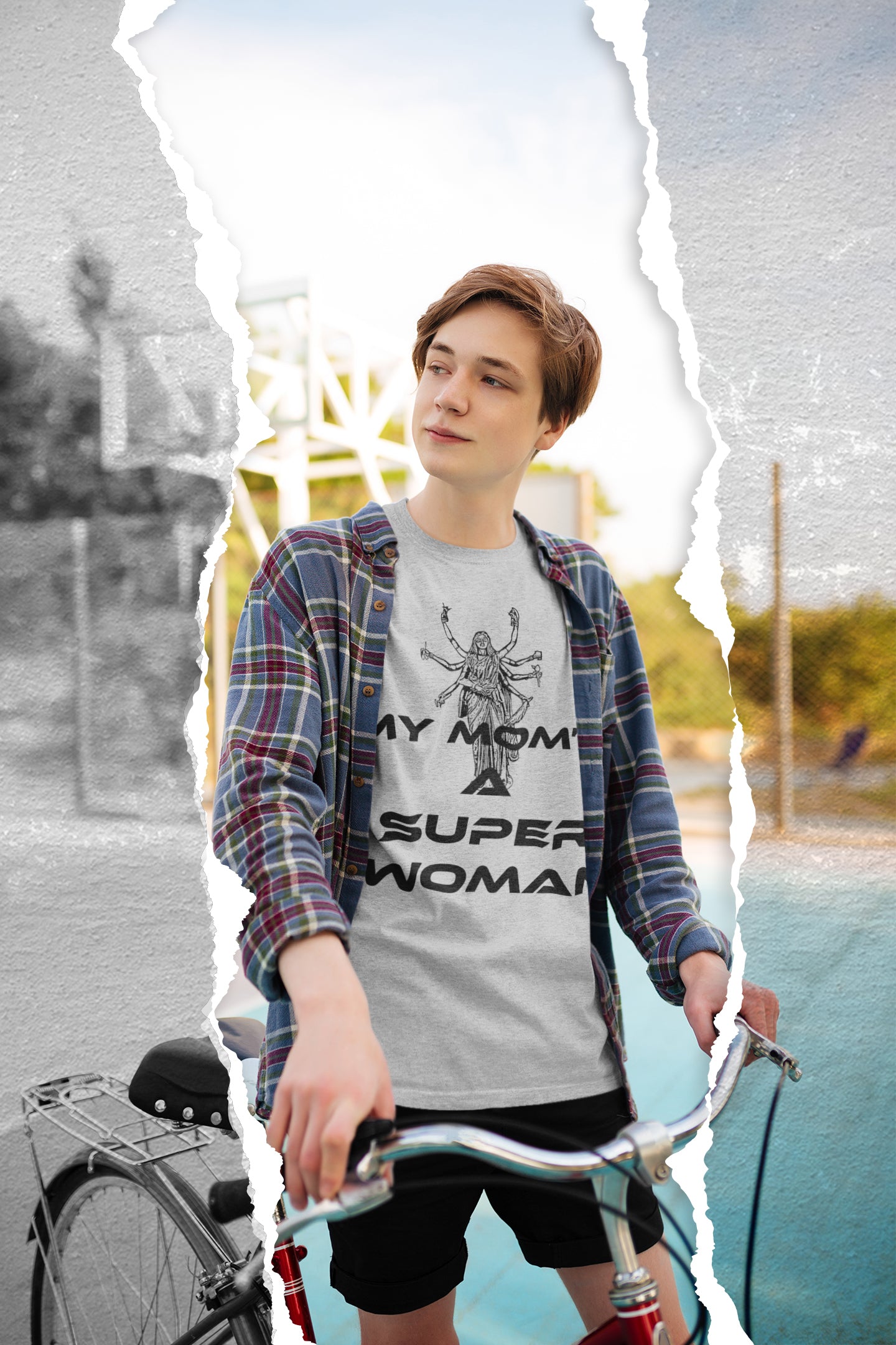 Summer T-shirt for Boys ( My Mom's A Super Woman )