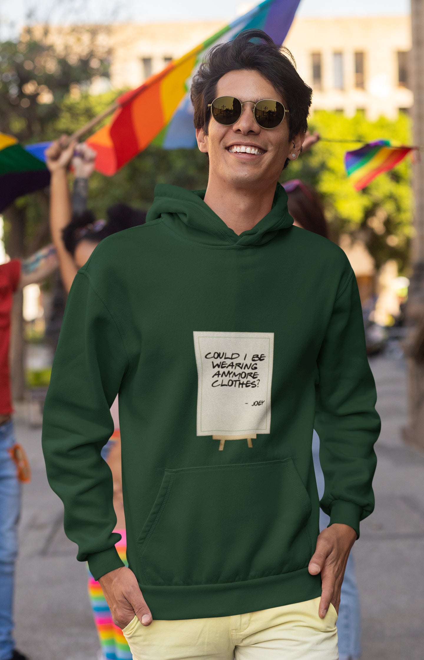 F.R.I.E.N.D.S. Joey Could I Be Wearing Any More Clothes Unisex Hoodie