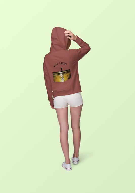 Fly High Shrivardhan Unisex-Hoodie mit Rückenaufdruck