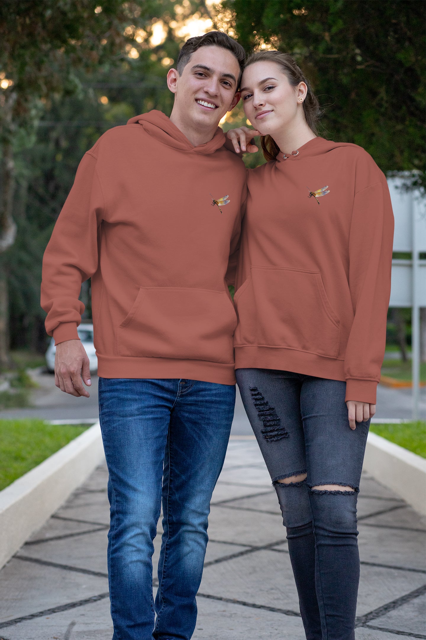 Dragonfly Pocket Print Unisex Hoodie