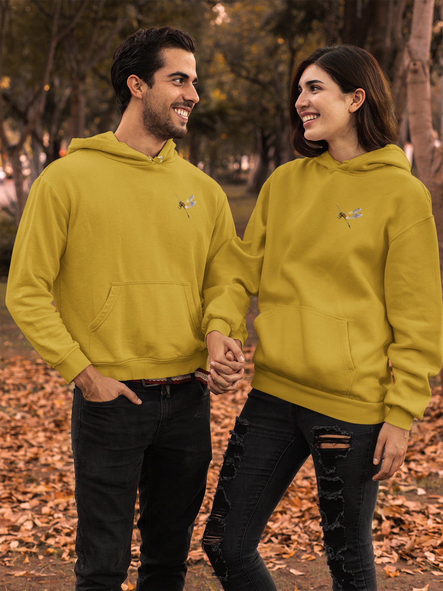 Dragonfly Pocket Print Unisex Hoodie
