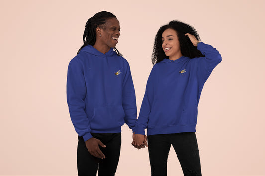 Unisex-Hoodie mit Libellen-Taschendruck