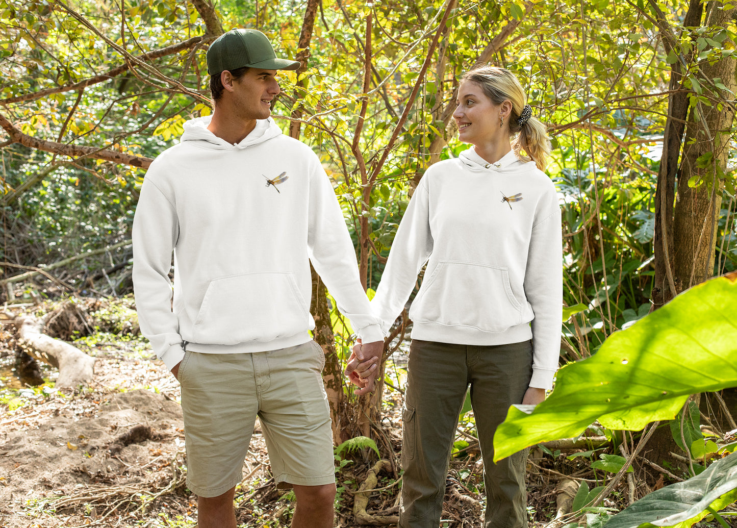 Dragonfly Pocket Print Unisex Hoodie