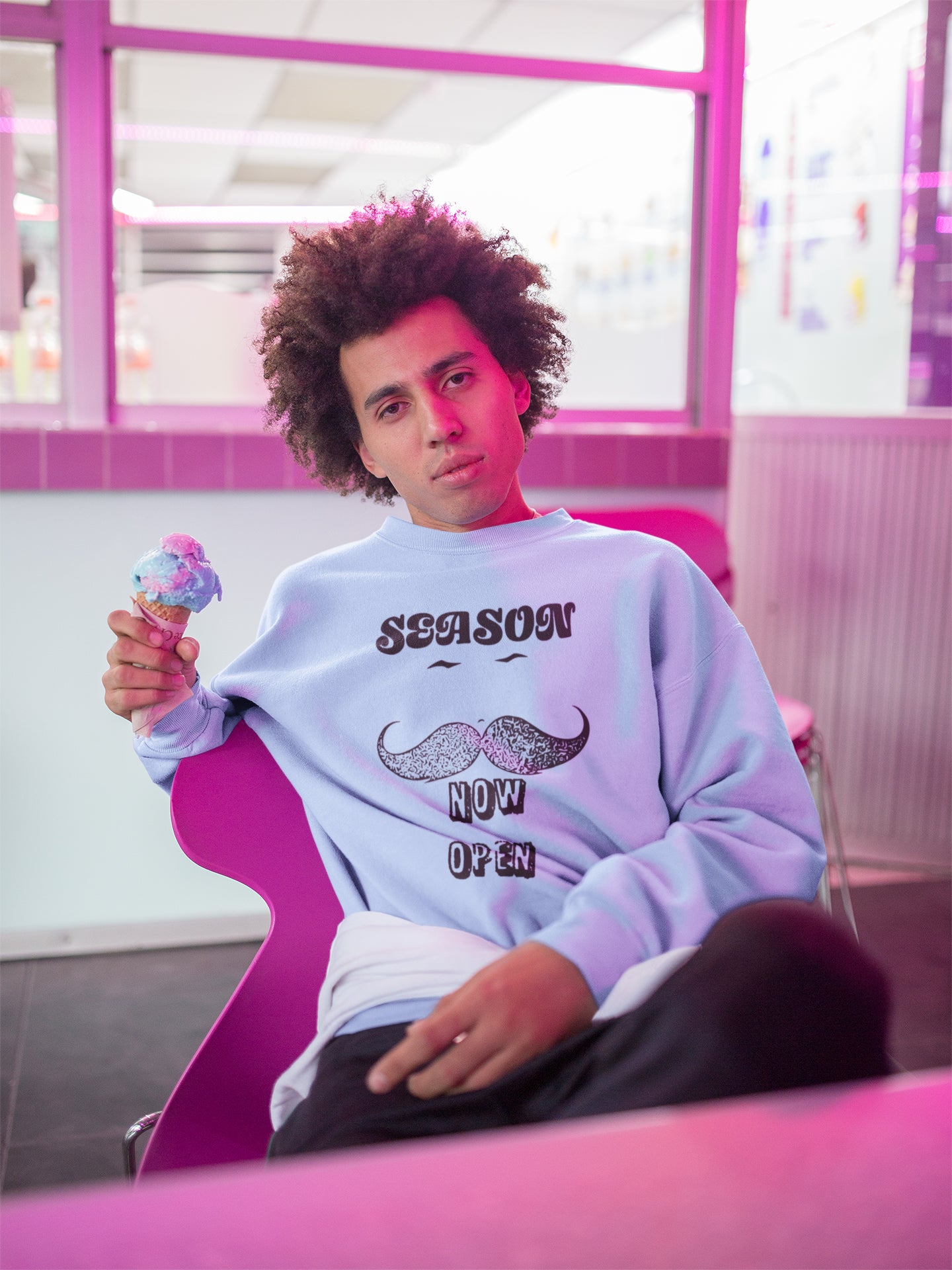 Moustache Season Now Open Unisex Sweatshirt