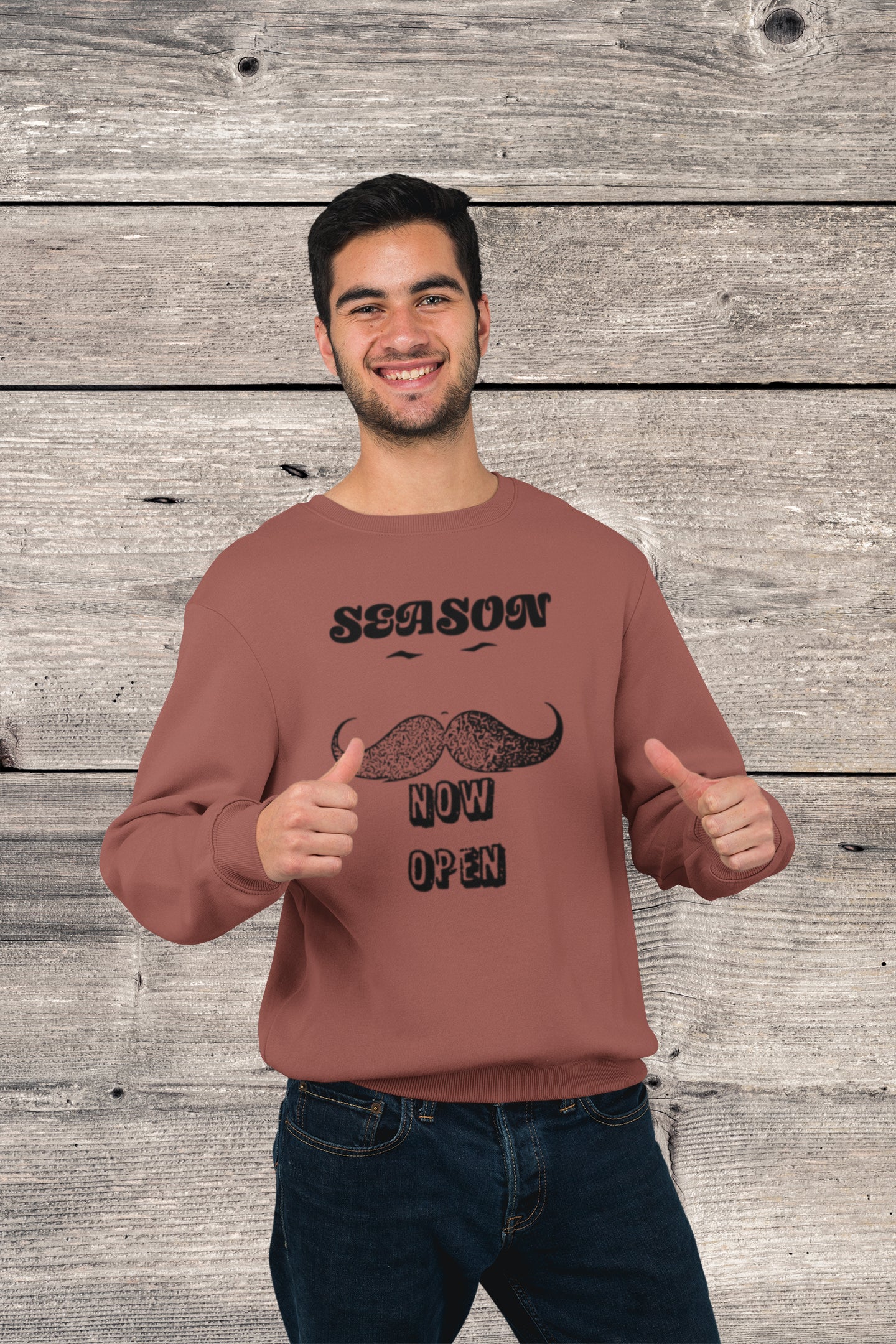 Moustache Season Now Open Unisex Sweatshirt