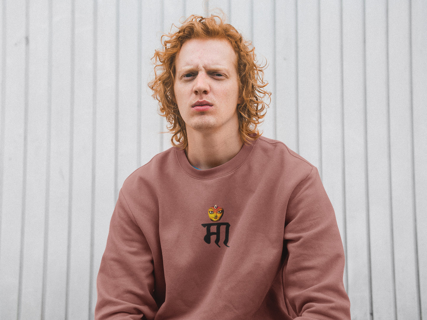 Maa Neck Print Unisex Sweatshirt