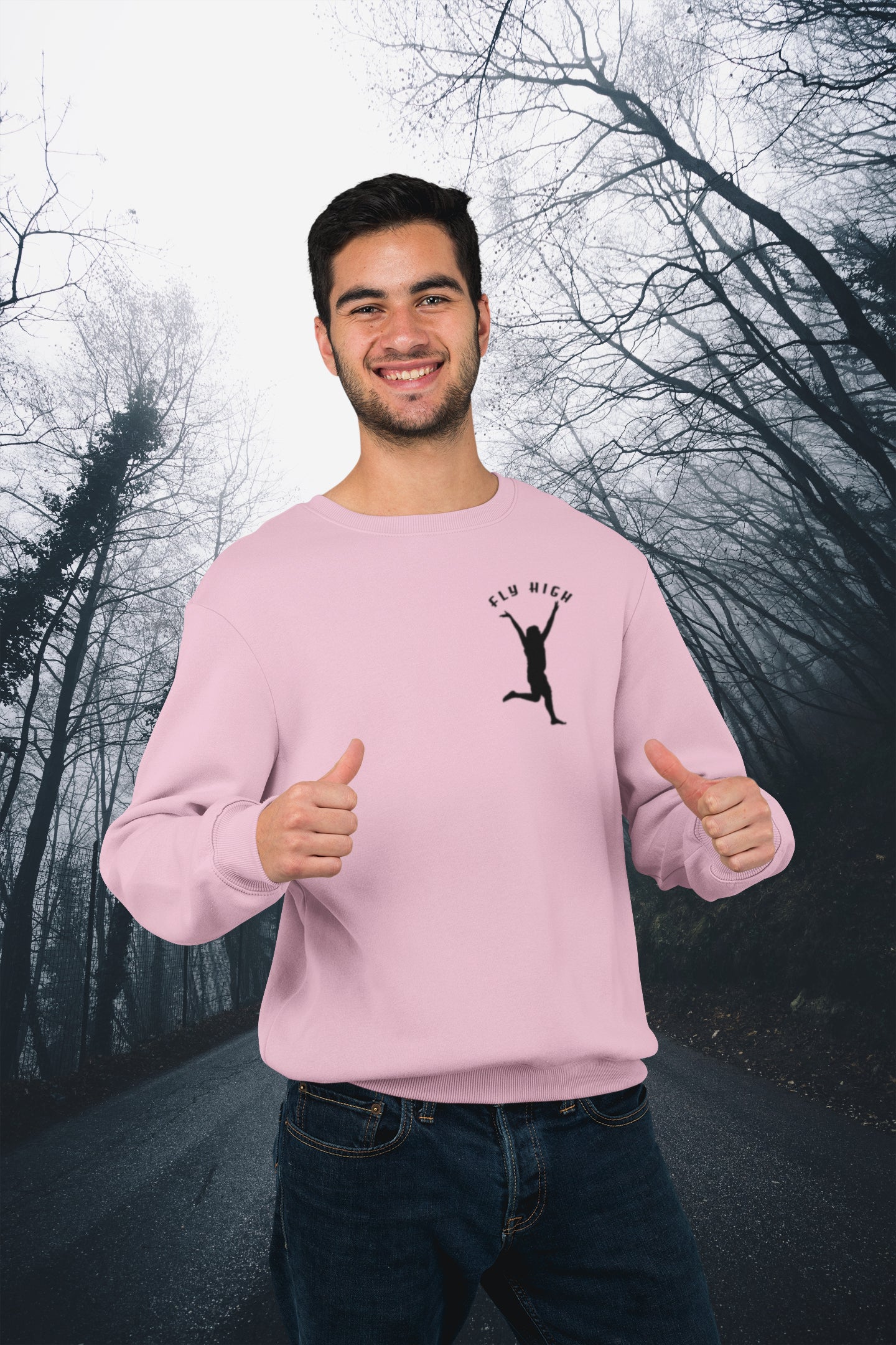 Fly High Pocket Print Unisex Sweatshirt