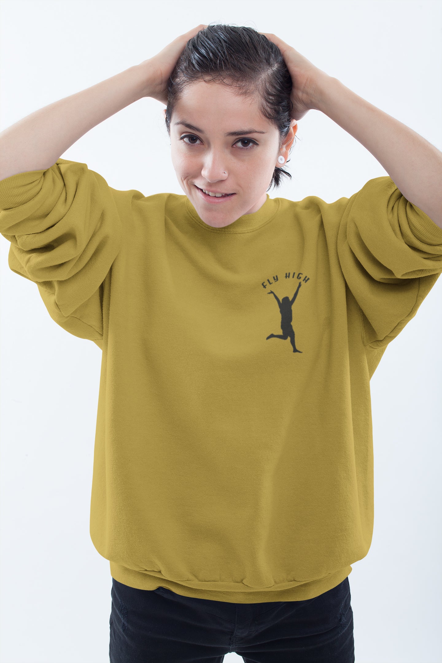 Fly High Pocket Print Unisex Sweatshirt