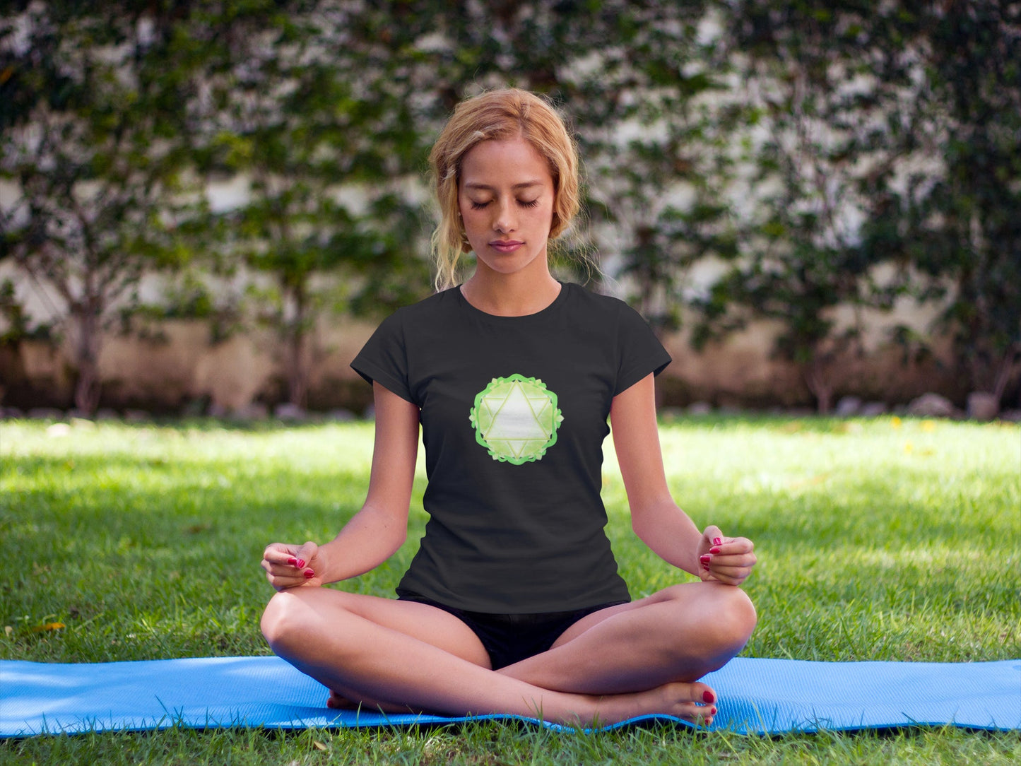 Heart Chakra Overlay Summer T-shirt for Women