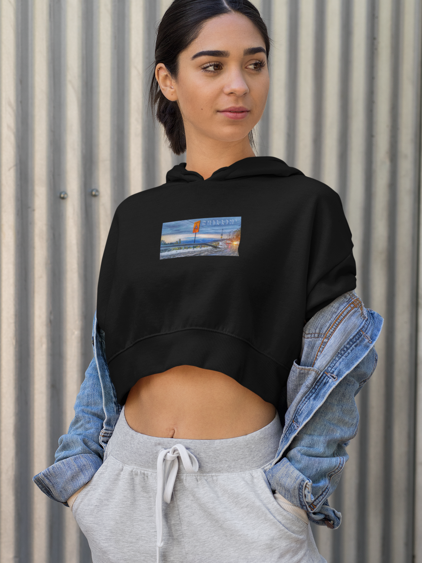 Crop Hoodie For Women ( CHILLING )