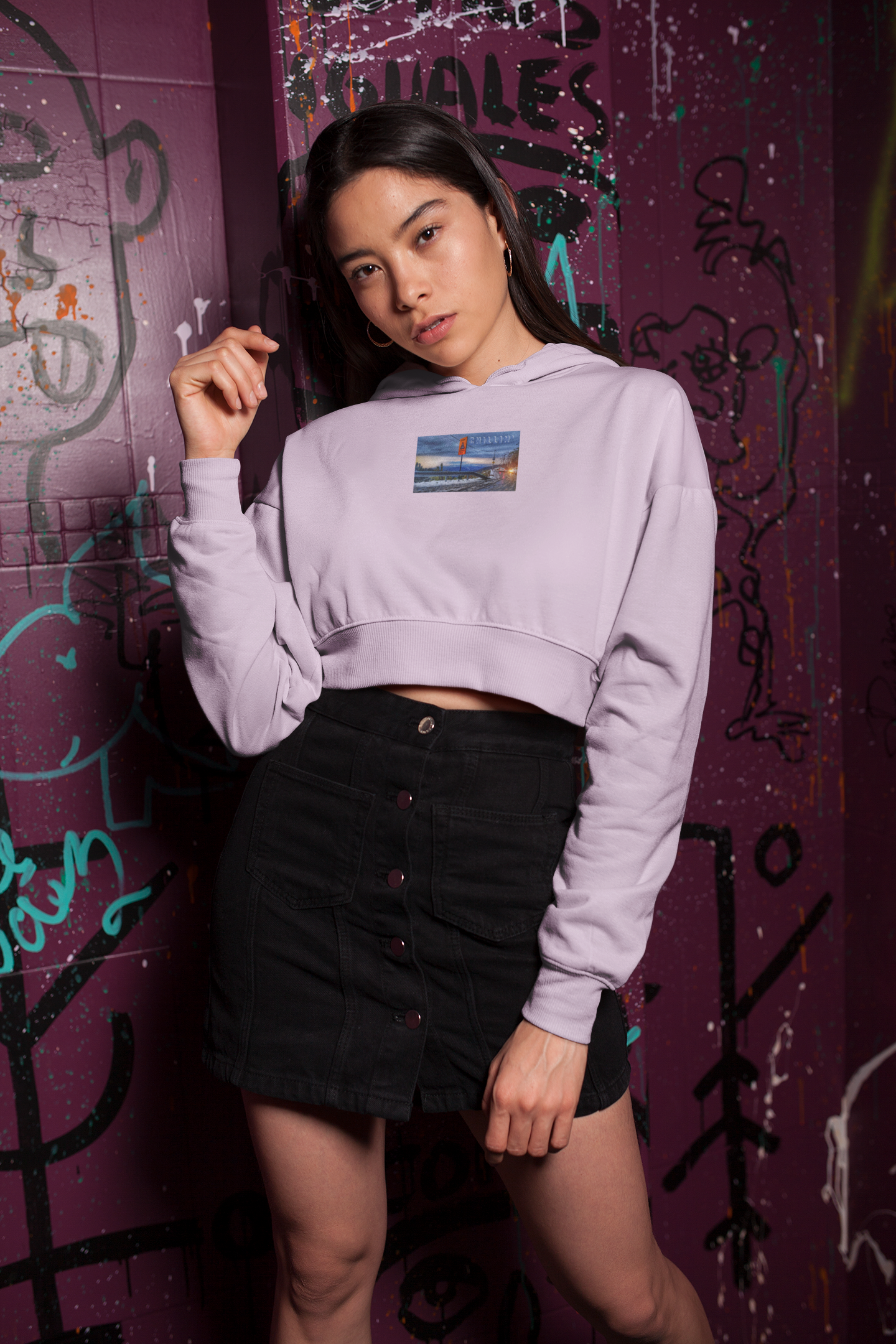 Crop Hoodie For Women ( CHILLING )