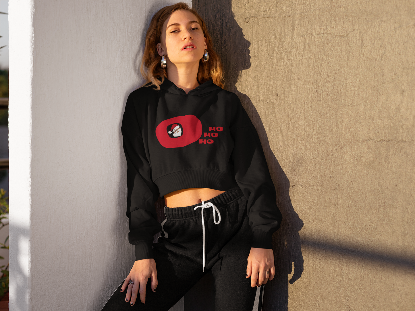 CROP HOODIE FOR WOMEN ( O HO HO HO )