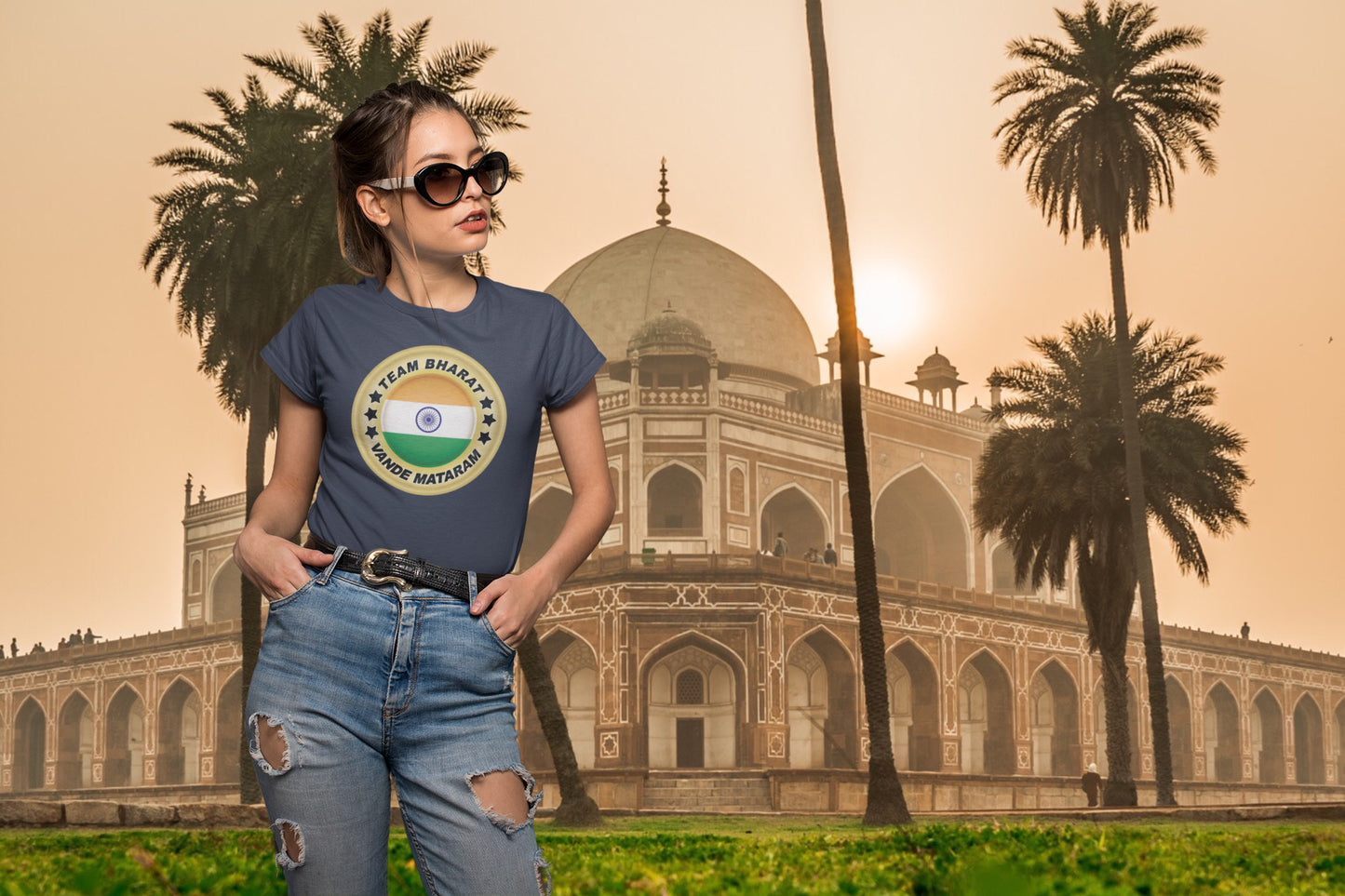 Summer T-shirt for Women ( Team Bharat )
