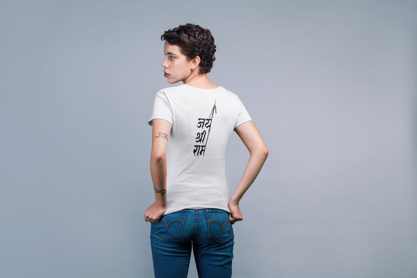 Summer T-shirt for Women (Jai Shri Ram Back )
