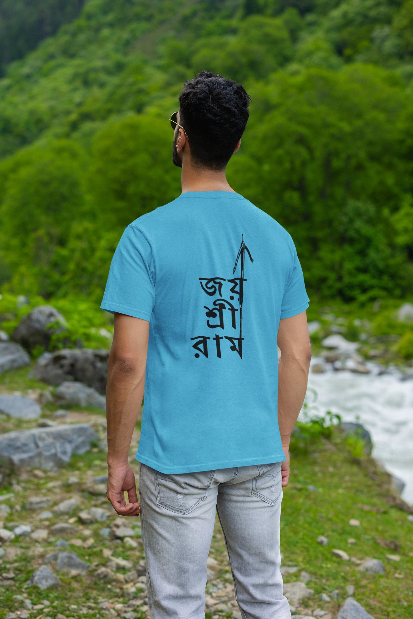 Jai Shri Ram Bangla Back Print T-Shirt For Men ( জয় শ্রী রাম )