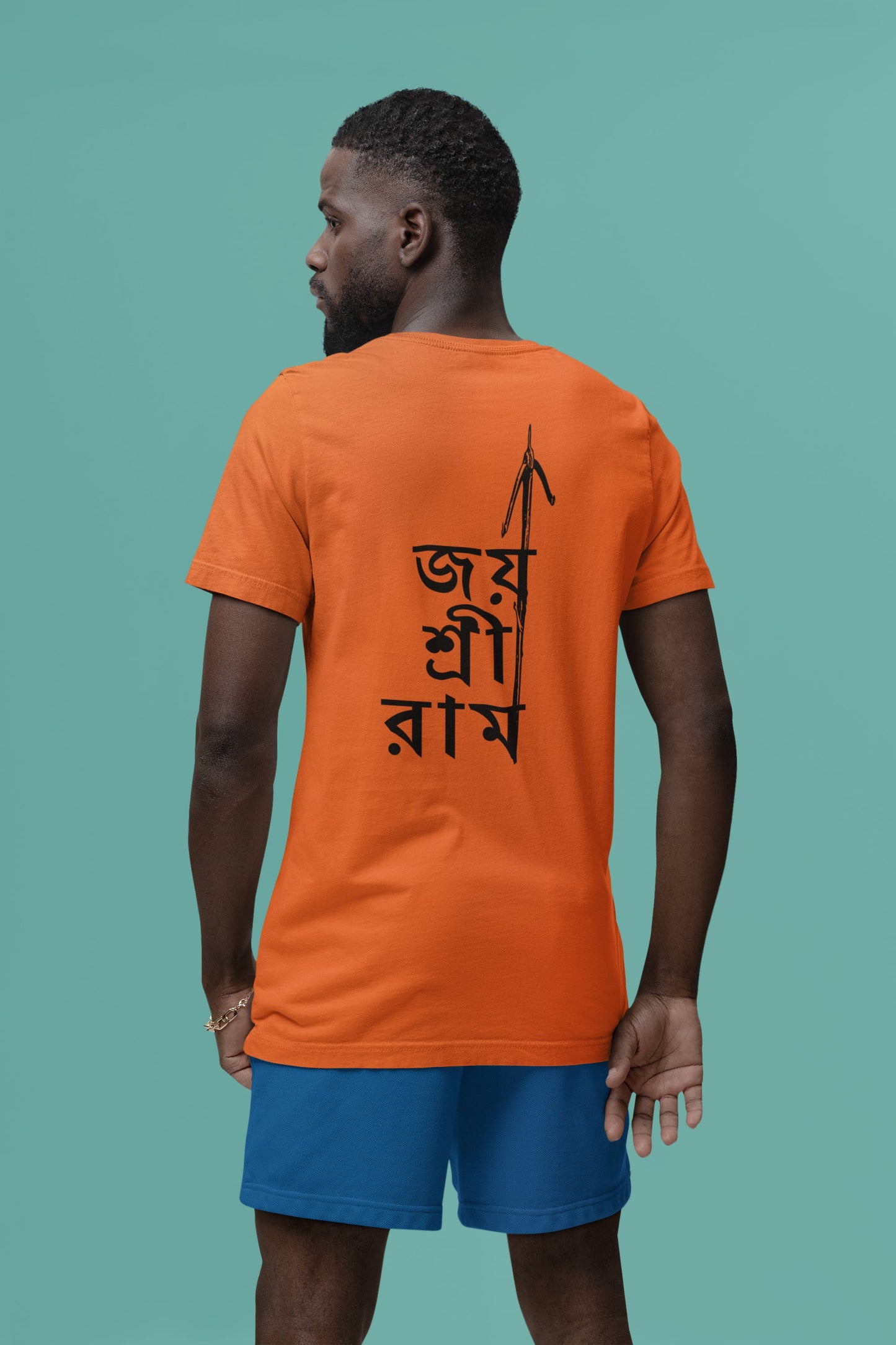 Jai Shri Ram Bangla Back Print T-Shirt For Men ( জয় শ্রী রাম )