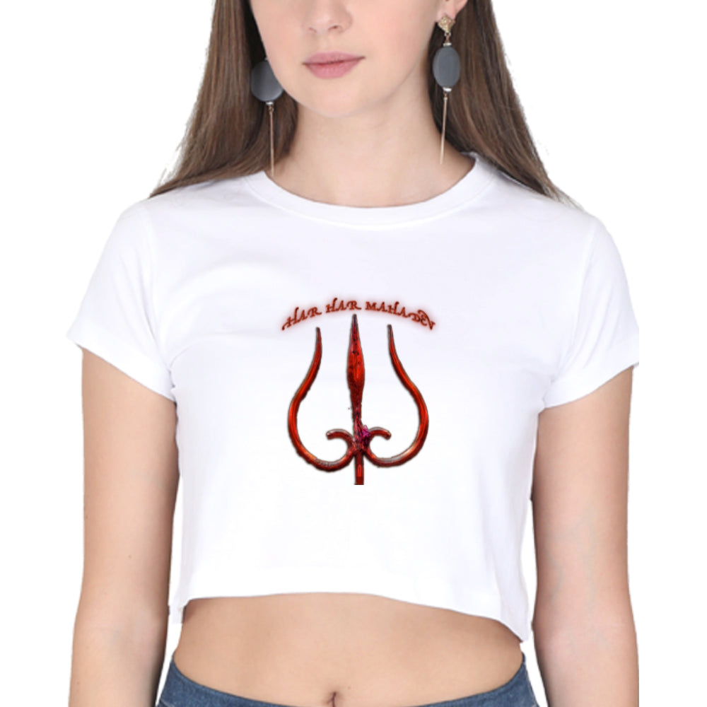 Crop Top for Ladies (HAR HAR MAHADEV)