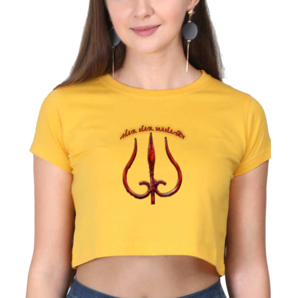 Crop Top for Ladies (HAR HAR MAHADEV)