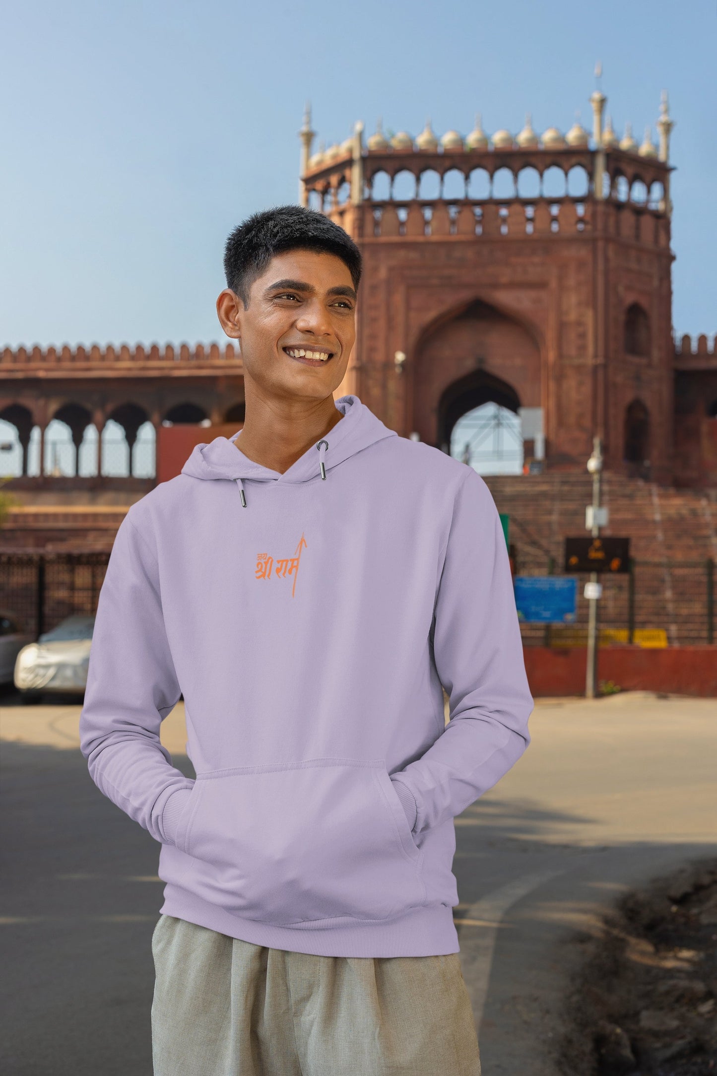 Jai Shri Ram Neck Print Unisex Hoodie
