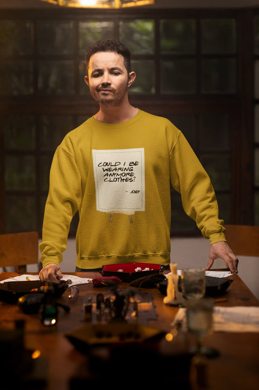 Joey Could I Be Wearing Any More Clothes Unisex Sweatshirt