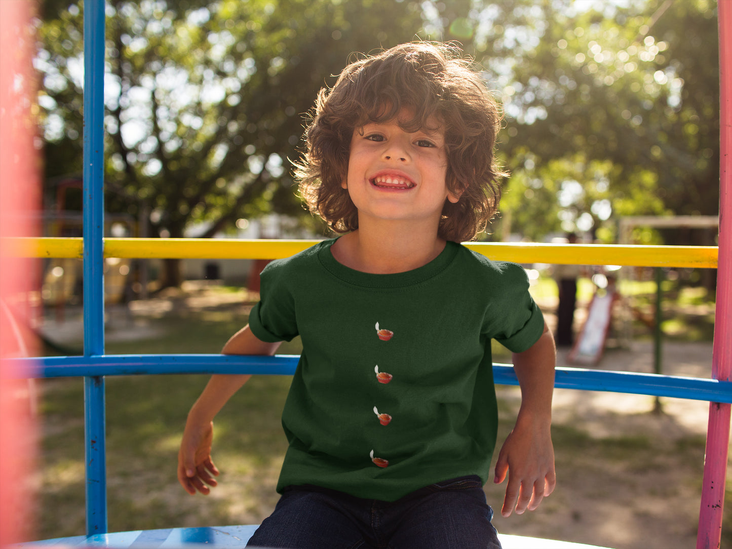 Diya Button-T-Shirt für Jungen