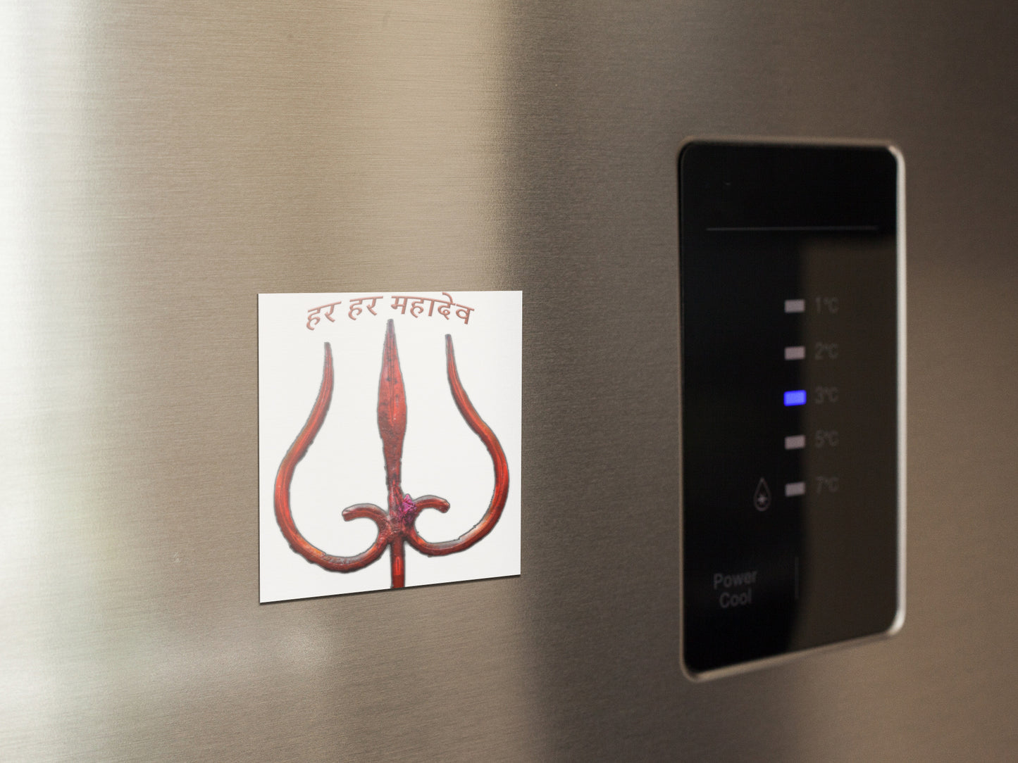 हर हर महादेव Square Fridge Magnet