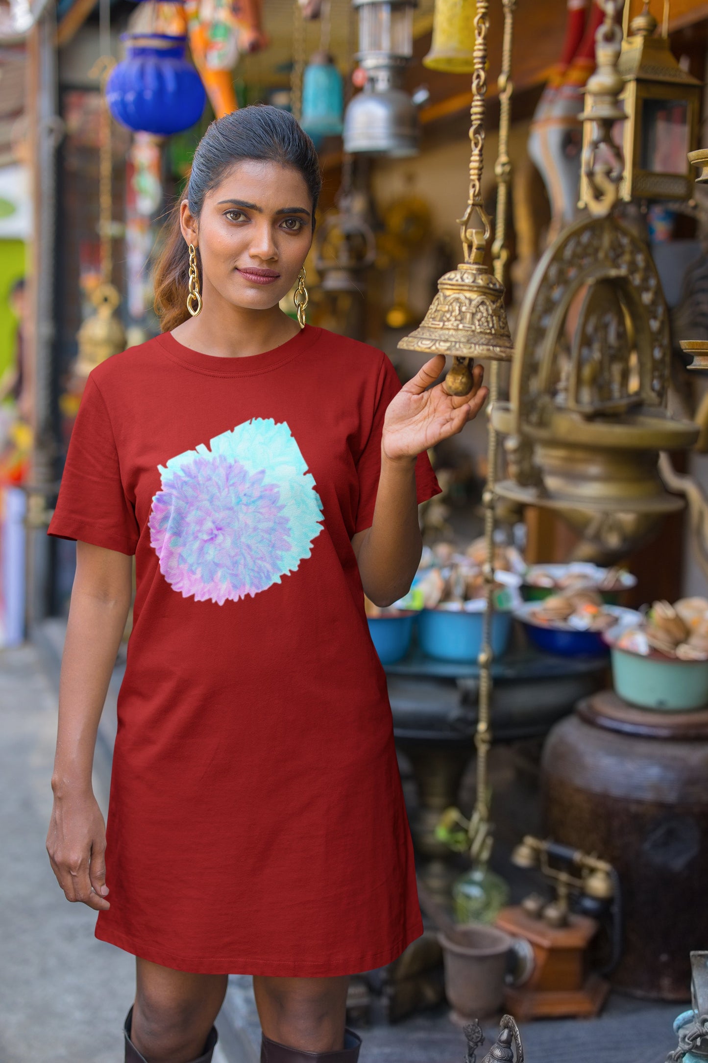 Dahlia Dual Tone T-shirt Dress