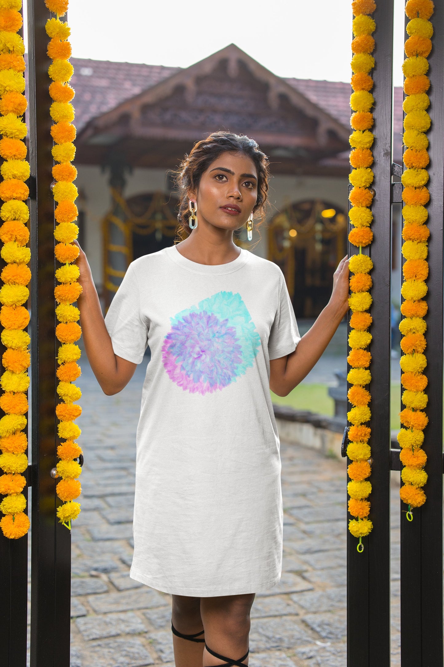 Dahlia Dual Tone T-shirt Dress