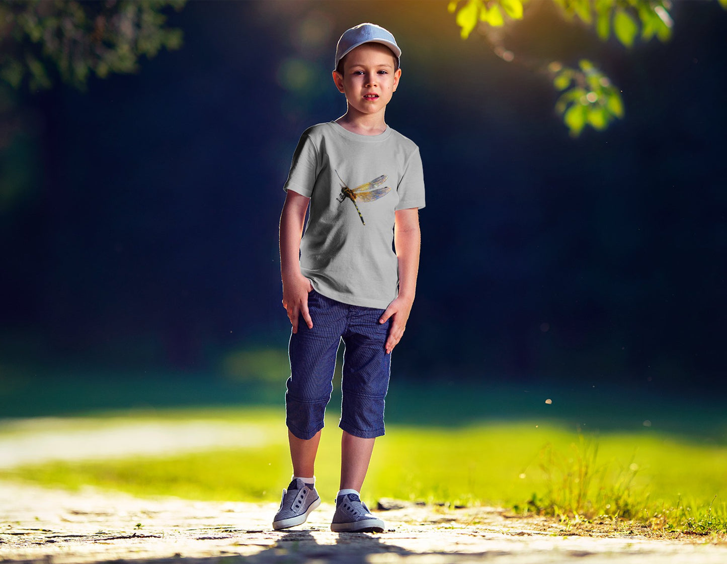 Libellen-Sommer-T-Shirt für Jungen